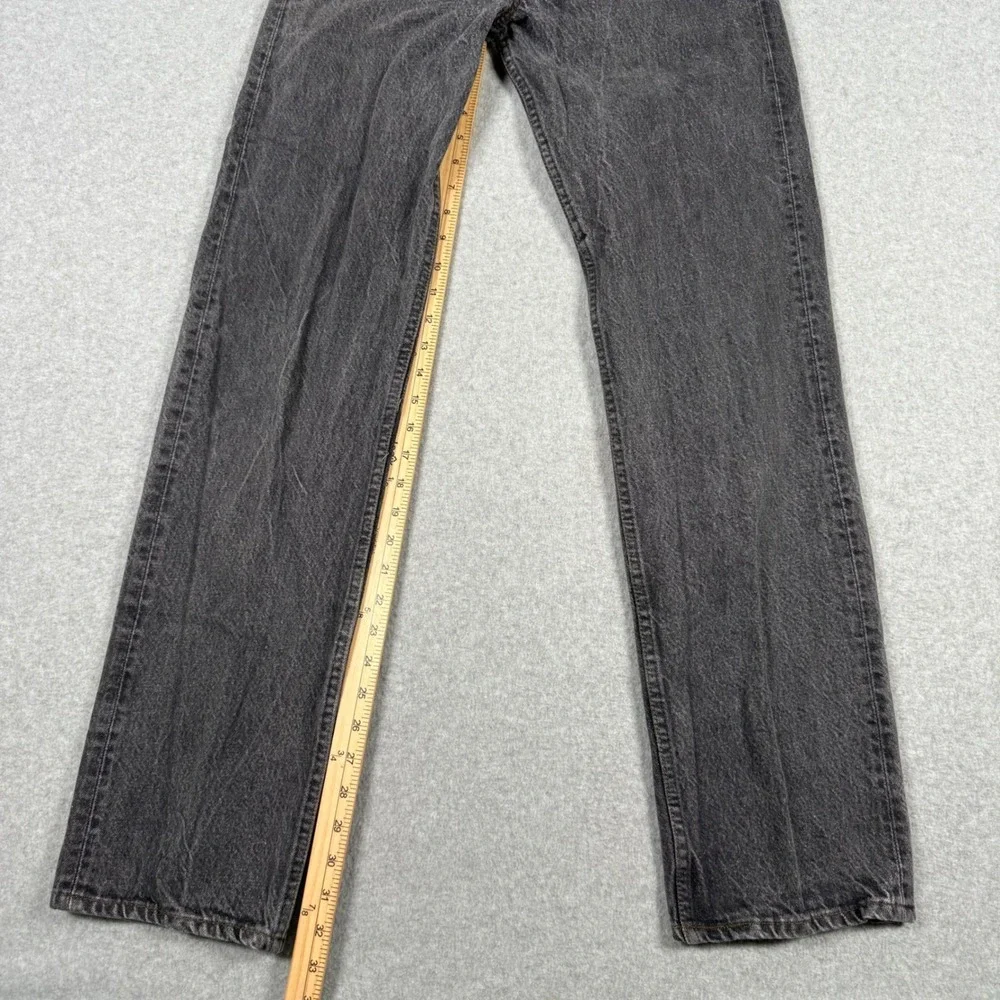Vintage 80s Levis 501 Charcoal Gray Black Denim Jeans Made in USA 30x34 Grunge